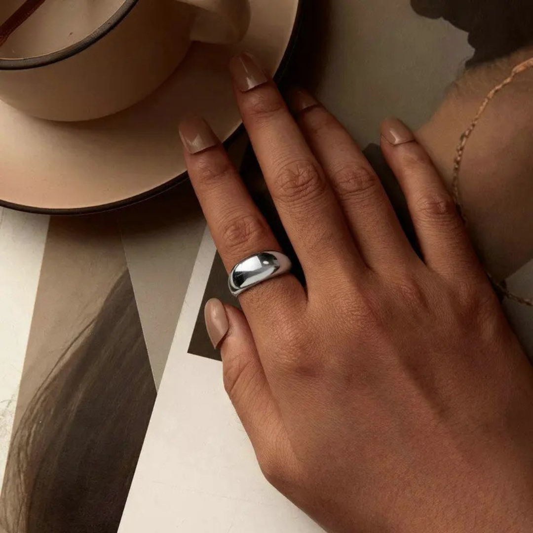 Anel Feminino Ajustável  De Prata  Audrey