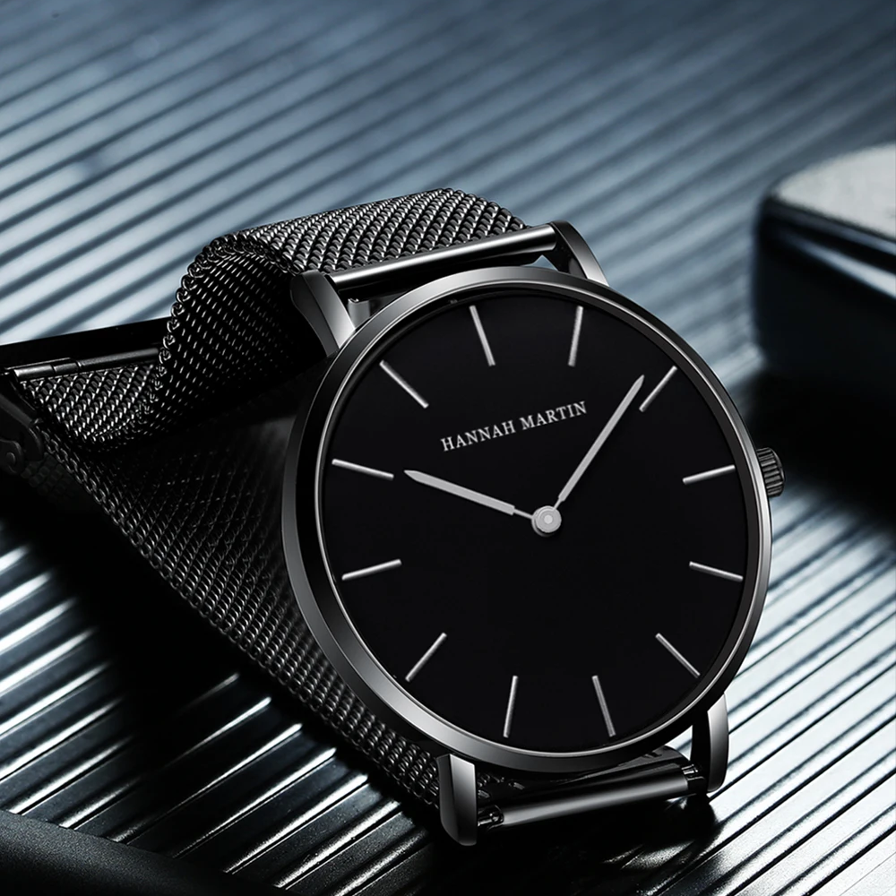 Relógio  Maculino Minimalista Nero Noctis 40mm