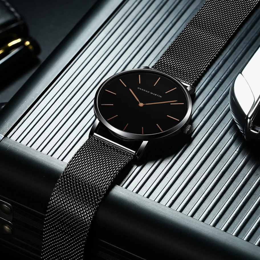 Relógio  Maculino Minimalista Nero Noctis 40mm