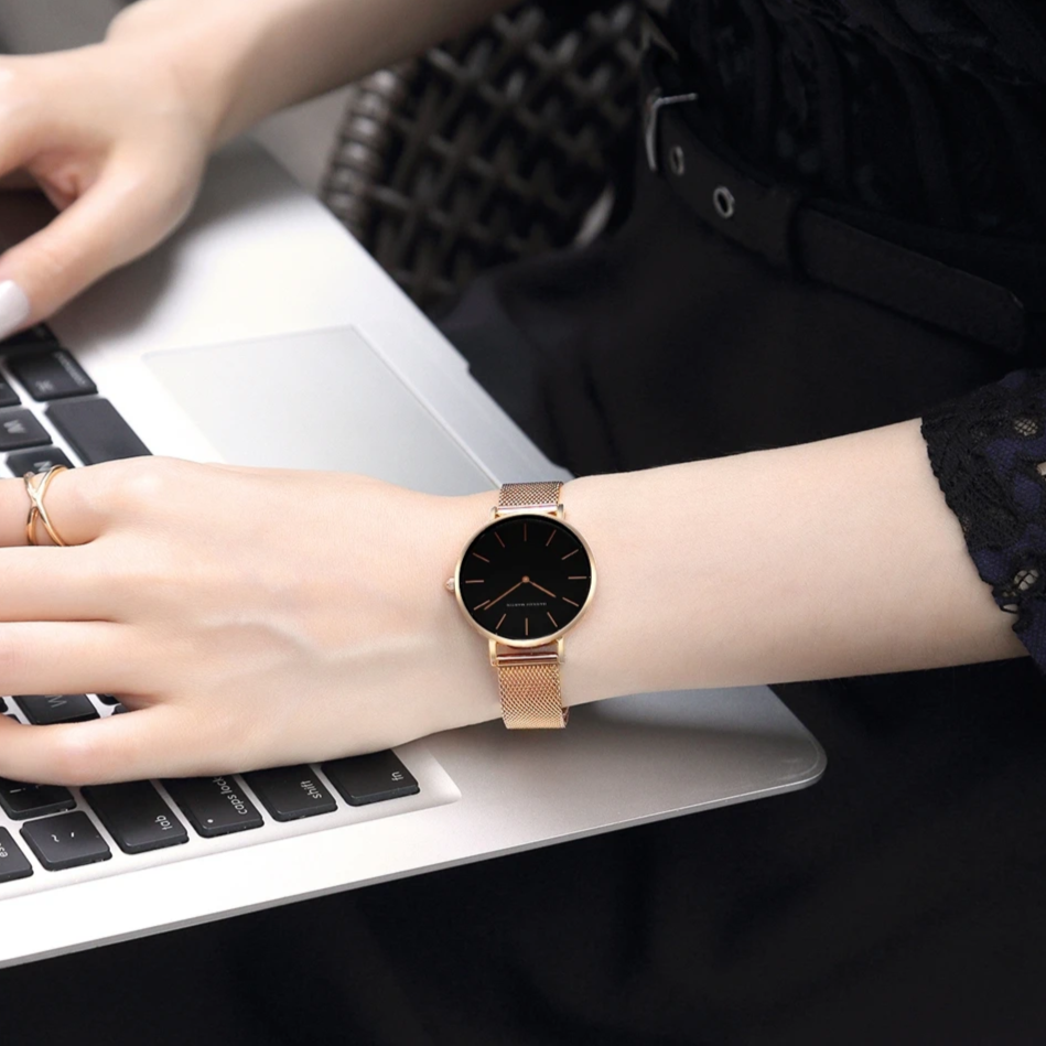 Relógio  Minimalista Feminino Rosé Ombra 40mm