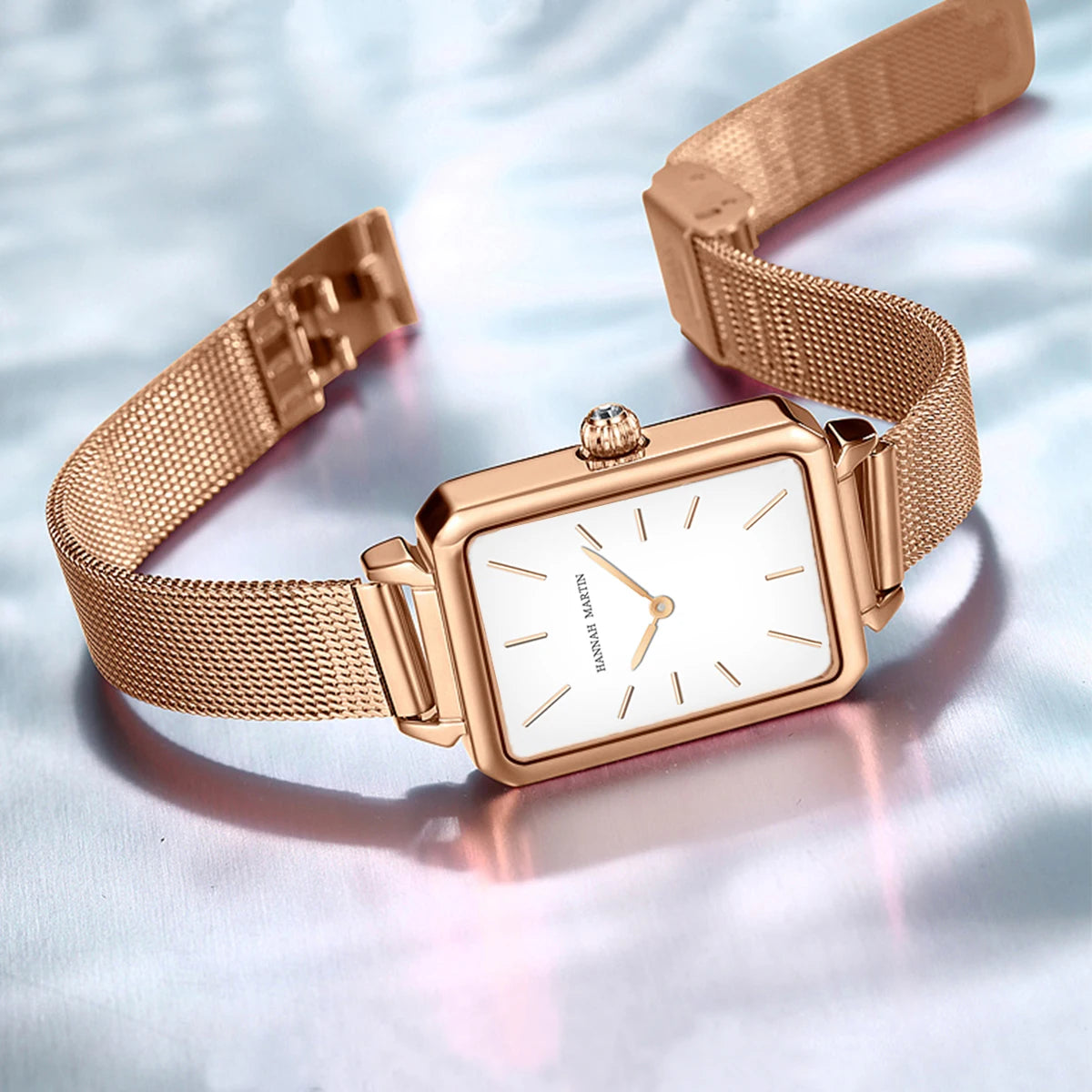 Relógio Feminino Quadrado Ivory Rosé 34mm
