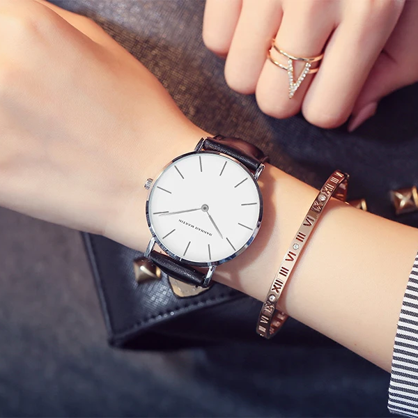 Relógio Pulseira de Couro Feminino Lunor 36mm