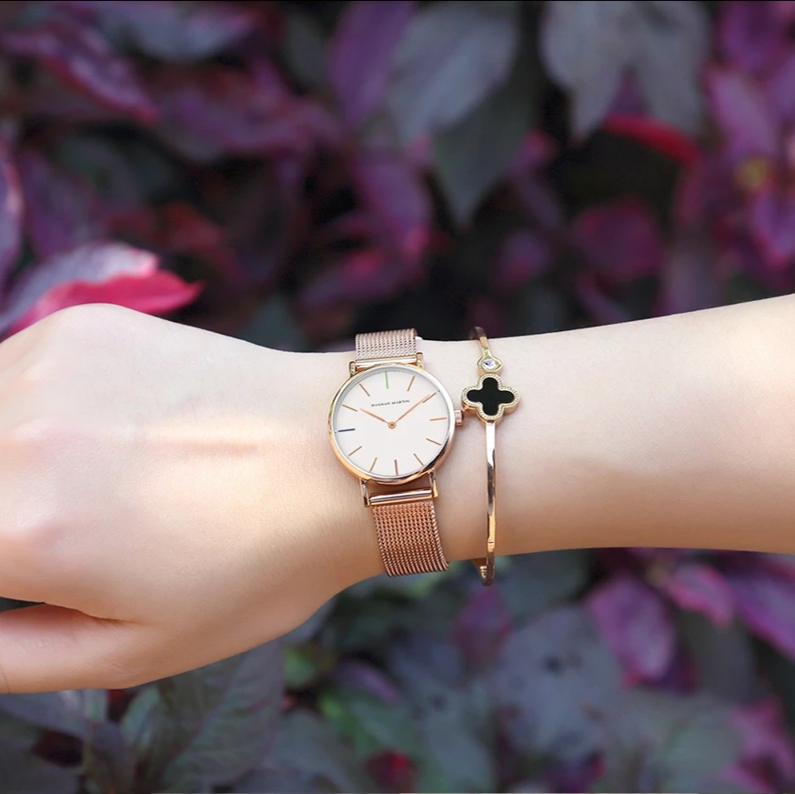 Relógio Minimalista Feminino Luce Rosata 40mm