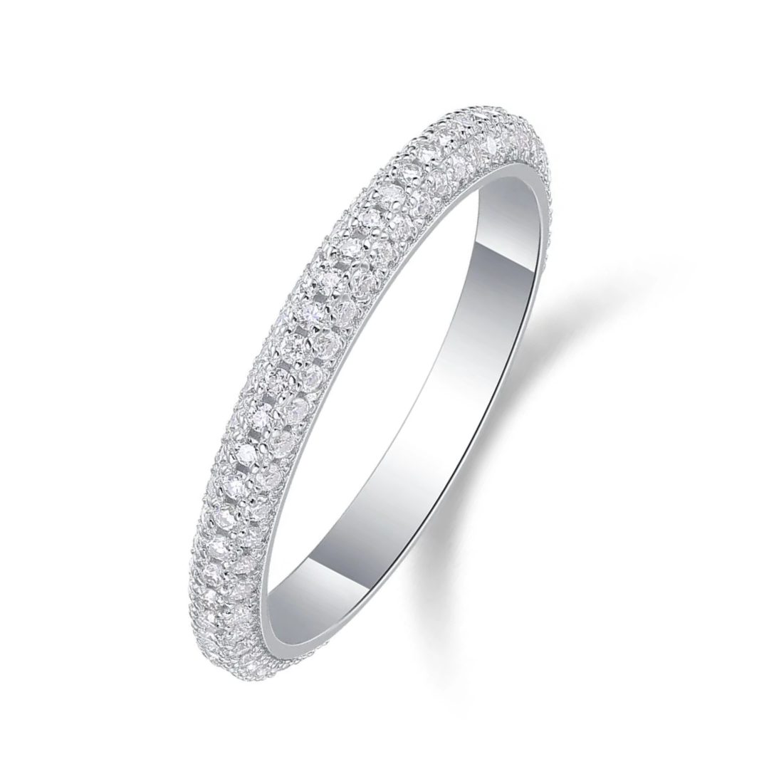 Anel Feminino Ouro Branco Lumière