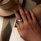 Anel Feminino Ajustável  De Prata  Audrey