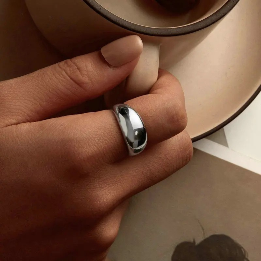 Anel Feminino Ajustável  De Prata  Audrey