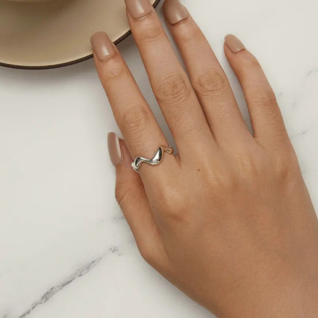 Anel Feminino Prata Ondara