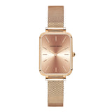 Relógio Feminino Quadrado Aurora Rosé 34mm