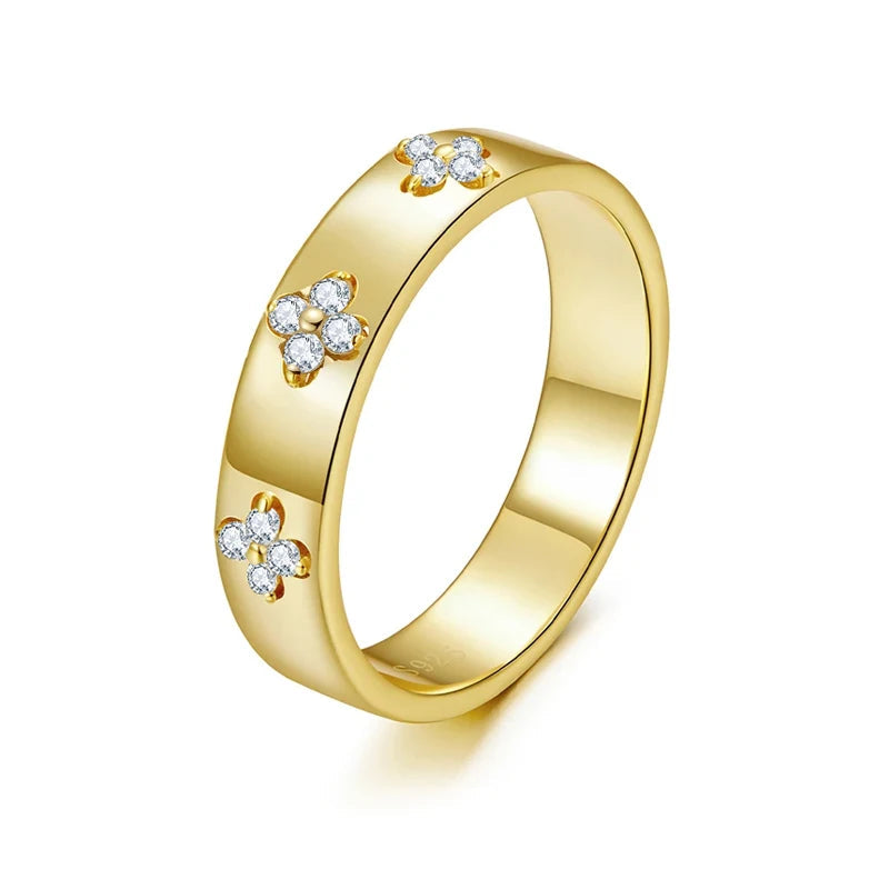 Anel Feminino Dourado Florence