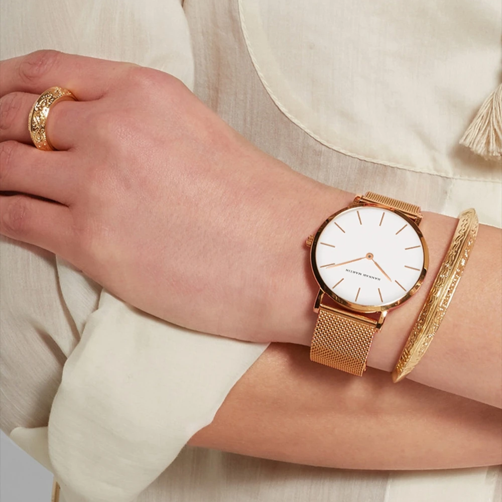 Relógio Minimalista Feminino Luce Rosata 40mm