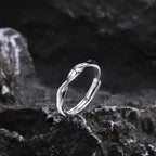 Men's Simple Twisted Rings,Adjustable Metal Minimalist Wedding Ring Mobius Rings,Thin Classic Polished Unisex Ring