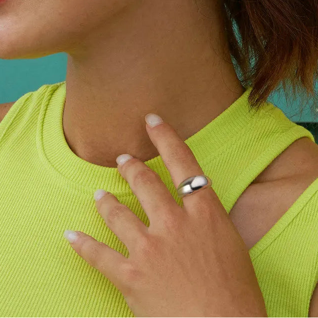 Anel Feminino Ajustável  De Prata  Audrey