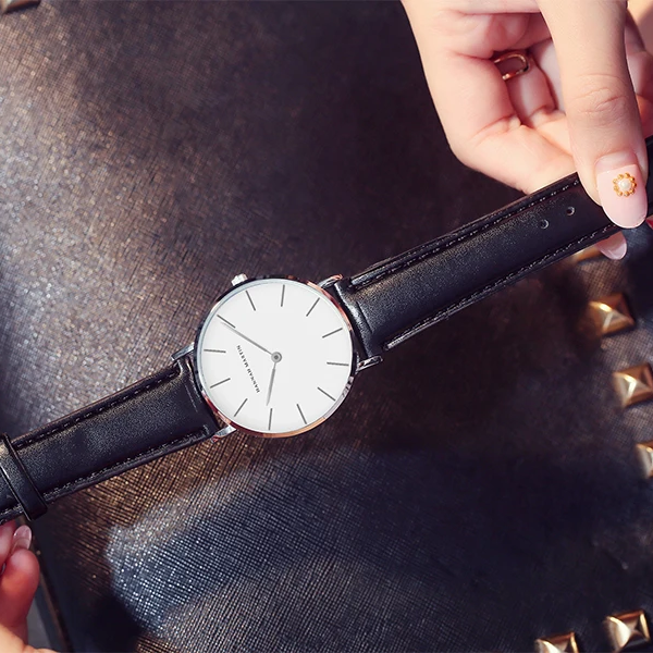 Relógio Pulseira de Couro Feminino Lunor 36mm