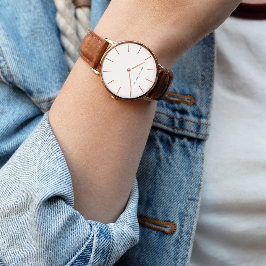 Relógio Feminino  Pulseira de Couro Serena 36mm