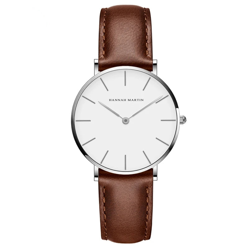 Relógio Feminino Pulseira de Couro Émira 36mm