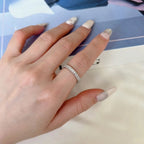 Anel Feminino Ouro Branco Lumière