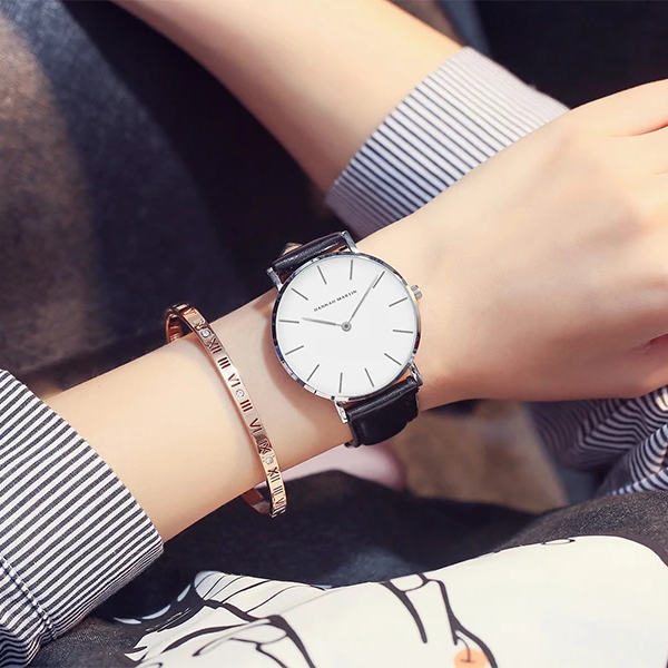 Relógio Pulseira de Couro Feminino Lunor 36mm