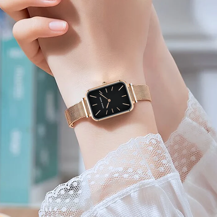Relógio Feminino Quadrado Noir Rosé 34mm