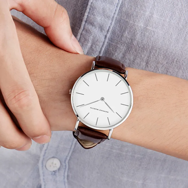 Relógio Feminino Pulseira de Couro Émira 36mm