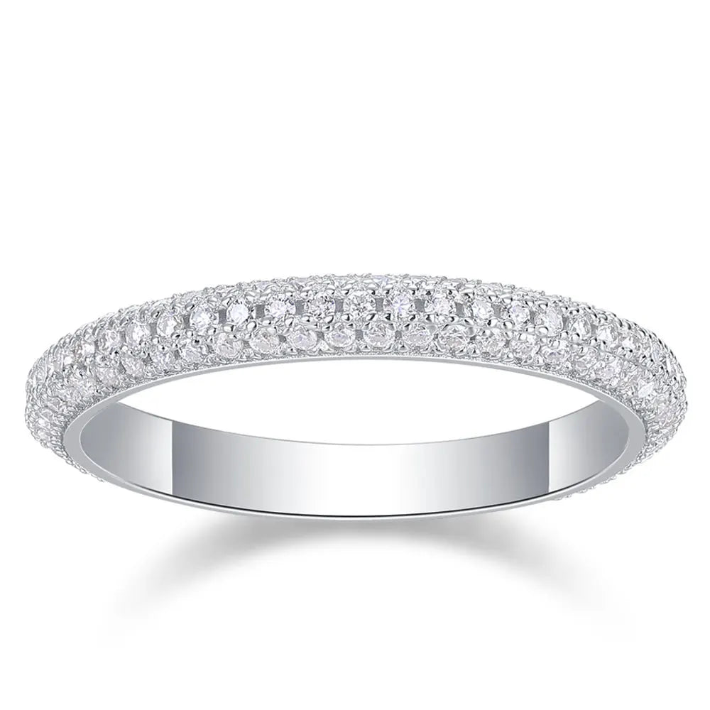 Anel Feminino Ouro Branco Lumière