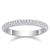Anel Feminino Ouro Branco Lumière