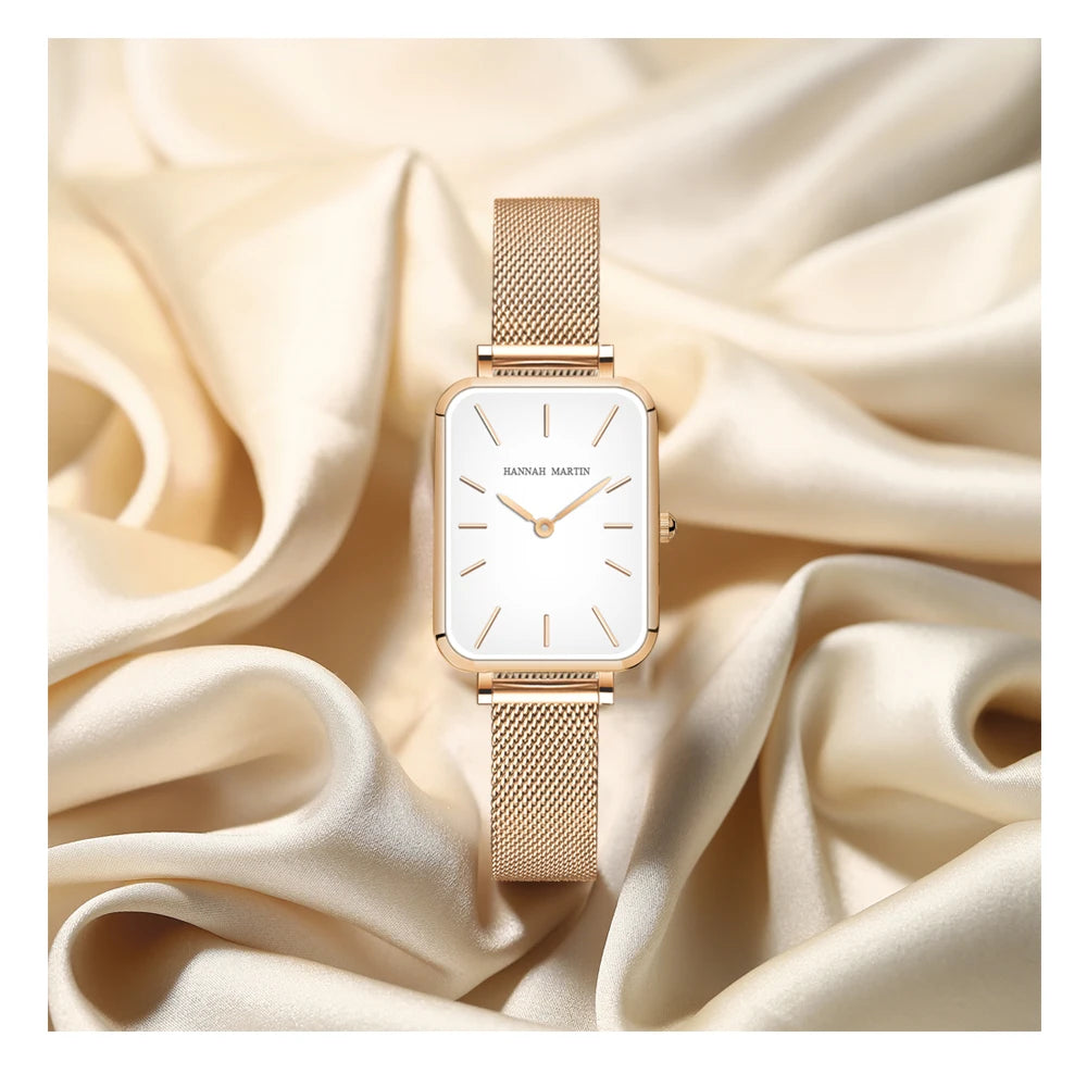 Relógio Feminino Quadrado  Square Senza Gold 34mm