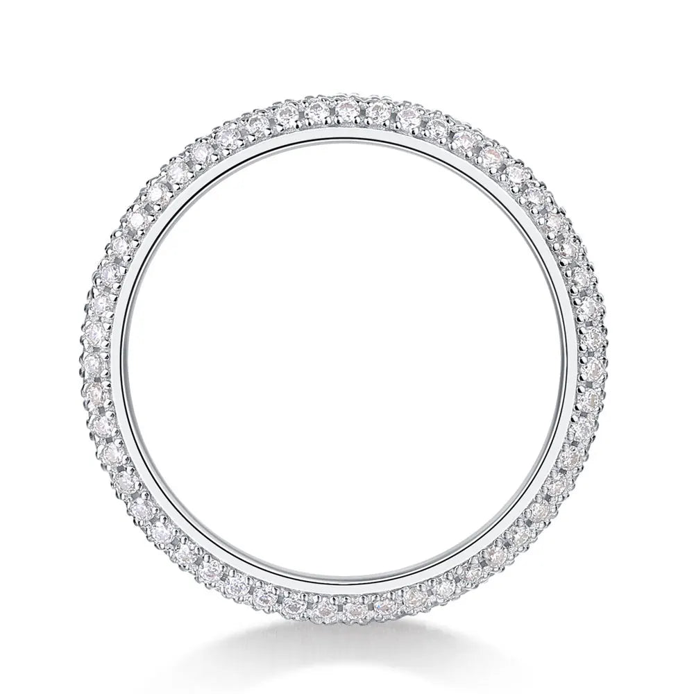 Anel Feminino Ouro Branco Lumière